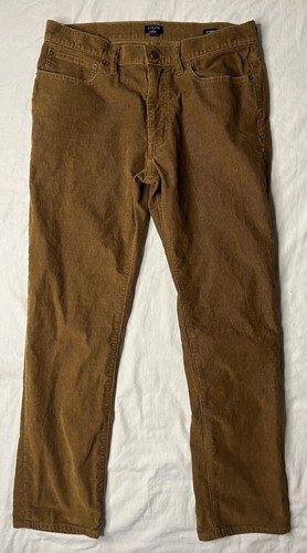 J Crew Flex Flex Fit Corduroy Pants Mens 32x30 Brown Chino Stretch Preppy - $30.00