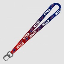 Buffalo Bills Ombre NFL Football Team Logo Red White Blue Lanyard Keychain - £20.29 GBP