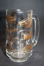 1967 Worlds Fair Expo Canada Glass Cup Mug Collectors Gold Tone 5&quot; Keeps... - $241.38 MXN