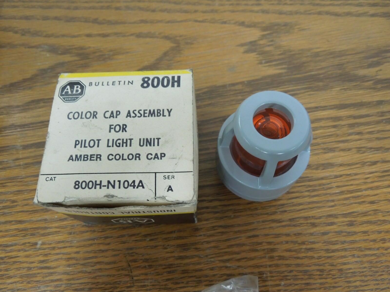 Allen-Bradley 800H-N104A Color Cap Assembly for Pilot Light Unit Amber S... - $60.00