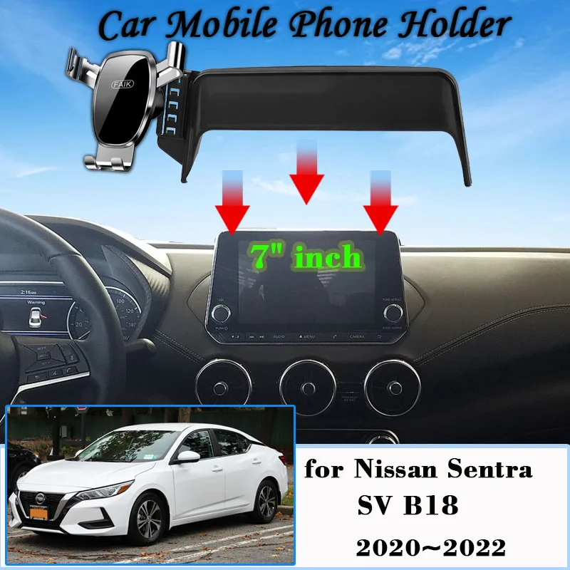 Car Phone Holder For Nissan Sentra SV B18 2020~2022 7&quot; Screen GPS Gravity Mobile - £19.02 GBP+