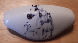 Ceramic Cabinet Drawer Pull Horse White Arabian - £6.61 GBP
