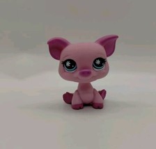 Littlest Pet Shop LPS #876 Pink Pig With Blue Star Design Eyes Preowned - £7.77 GBP