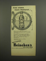 1956 Heineken Beer Ad - First class from Holland - £14.60 GBP