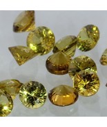 One Yellow Mali Garnet Accent Gem 2.5 mm Faceted Round Average .07 carat... - £1.90 GBP