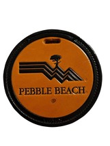 Pebble Beach Golf Links Resort Course Round Leather Bag Tag 3.5&quot; - £15.65 GBP