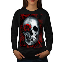Skulls Rose Flower Jumper Biker Tattoo Women Sweatshirt - $18.99