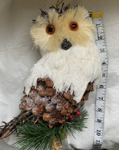 Pier 1 Sisal Forest Woodland Owl on Branch Christmas Ornament  9” Tall - £11.96 GBP