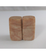 Vintage Beautiful Marble Rectangle 1.75&quot; Salt &amp; Pepper Shakers - £10.29 GBP
