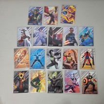 Marvel Fleer Ultra Avengers Card Lot of 18 Cards Thick Beyonder Black Pa... - £10.79 GBP