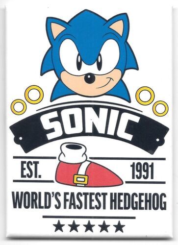 Sonic the Hedgehog Game World&#39;s Fastest Hedgehog Refrigerator Magnet NEW... - $3.99