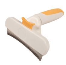 Pet Hair Shedding Grooming Comb Dogs Cats Self Cleaning Curved Edge - £7.55 GBP