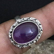 925 Sterling Silver Natural Amethyst Gemstone Women Ring Size 4-12 Jewelry - £34.50 GBP