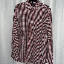 Thompson Shirtings By J. Crew Men&#39;s Shirt Navy Blue &amp; Red Plaid Size Large - £19.49 GBP