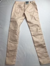 FLIP SIDE Girls Stylish Reversible Pants size JR 1 peach White Hearts - $10.20