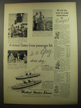 1952 United States Lines Cruise Ad - It&#39;s not too soon to make reservations - £14.78 GBP
