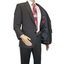 Men Suit BERLUSCONI Turkey 100% Soft Italian Wool Super 180's #Ber26 Gray Plaid image 5