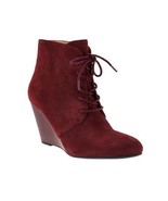 Isaac Mizrahi Lace-up ~ Suede Grooved Wedge Boots ~ MULBERRY ~ Women&#39;s S... - $854.49 MXN