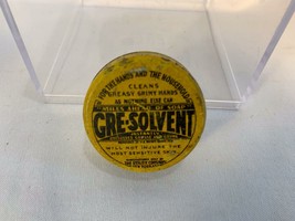 Vintage Gre-Solvent Hand Cleaner Can Sample Auto Car Advertising Utility... - $12.00