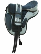 Synthetic Freemax Treeless Horse Saddle English Tack Grey 12 inch/ All Sizes - £278.47 GBP