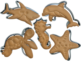 Under the Sea Cookie Cutters, Shark, Sea Horse, Dolphin, Starfish, Turtle - £3.92 GBP+