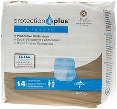 Medline Protection Plus Classic Protective Underwear X-Large 56 Count (4... - £22.49 GBP