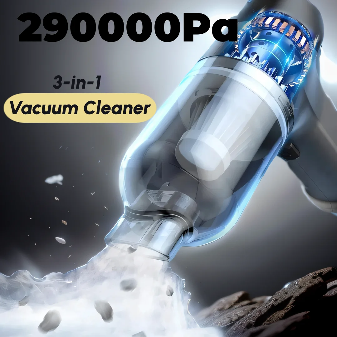 Car Vacuum Cleaner Portable Wireless Handheld Vacuum Pump Strong Suction - £30.62 GBP+