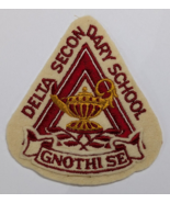 DELTA SECONDARY SCHOOL EDUCATION SEW ON PATCH ALUMNI VINTAGE RETRO GNOTH... - €13,93 EUR