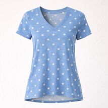 LuLaRoe Christy Tee XXS Blue Star Print Patriotic Casual USA Summer 4th ... - $19.99