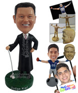 Personalized Bobblehead Sporty Judge having a good relaxed time with a g... - £73.28 GBP