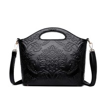 New Flower Pattern Design Women&#39;s Shoulder Bags Designer Women Genuine L... - £44.73 GBP