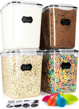 STOREGANIZE Flour and Sugar Containers Airtight (5.3L/4Pk) Great Canisters Sets  - £28.76 GBP