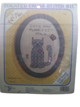 The New Berlin Co Kits for Kids Counted Cross Stitch Kit Cats are Purr-fect Pals - $10.29