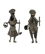 Vintage Silver Peruvian Folk Art Man Woman Couple Brooch Pins 1 1/8&quot; Lot... - $39.08 CAD