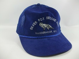 Silver Fox Second Hand Vanderhoof BC Hat Vintage Blue Snapback Trucker Cap - $15.10