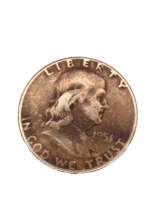 ½ Half Dollar Franklin Silver Coin 1951 P Philadelphia Mint 50C KM#199 - £12.11 GBP