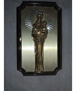 2 VINTAGE RELIGIOUS ICON Plaque PICTURE Italy Jesus Flower Saint &amp; Sculp... - $22.76 CAD