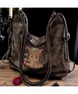 Vintage Butterfly Chain Shoulder Bag – Gothic Grunge Crossbody Purse - $20.78