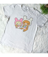 RILAKKUMA Women&#39;s Graphic T-Shirt Rabbit Bunny Hats White Easter Strawbe... - €12,49 EUR