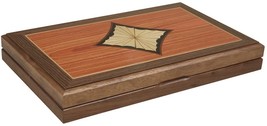 Open Box! 19&quot; Orion Craft Wood Backgammon Set - Diamond Inlay - £70.56 GBP