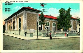 United States Post Office Building Stamford Connecticut CT 1929 WB Postcard - £3.35 GBP