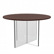 LeisureMod Coffee Table Modern Accent Table with Round Tabletop and Stur... - $196.41