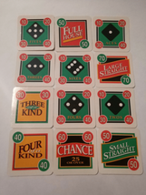 1991 Yahtzee Showdown Milton Bradley Board Game Replacement Parts Piece 12 Cards - £9.48 GBP