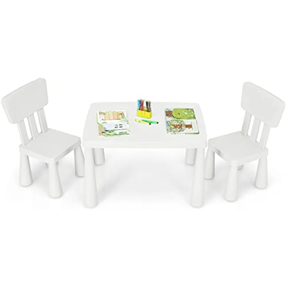 Costzon Kids Table and Chair Set, 3 Piece Plastic Children Activity Table for - £196.93 GBP