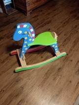 Toddler Hand painted wooden rocking horse - £75.41 GBP