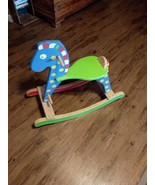 Toddler Hand painted wooden rocking horse - £74.90 GBP