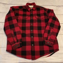 Eddie Bauer Mens Size Large Flannel Shirt Jacket Lumberjack Buffalo Plaid - £15.65 GBP