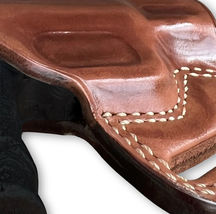 Fits Springfield XD MOD 9mm SUBCOM 3”BBL  Leather Belt Holster #1221# LH image 8