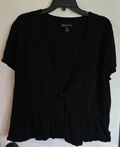 Womens Plus 1X INC International Concepts Black 1-Button Cardigan Sweater - $18.81