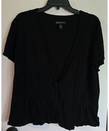 Womens Plus 1X INC International Concepts Black 1-Button Cardigan Sweater - $345.15 MXN